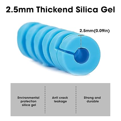 Cable Protector Pack of 25 โ Flexible Spiral Wire Guard for Charger & USB Cables