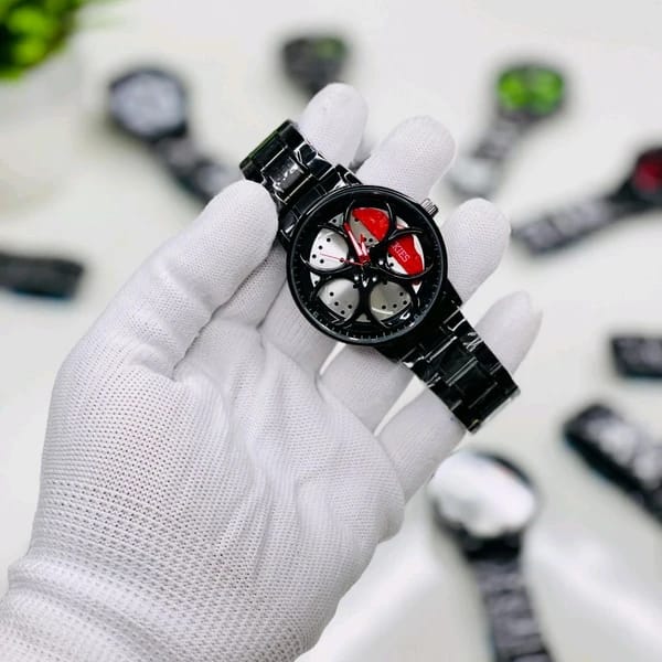 Spinning Car Wheel Watch