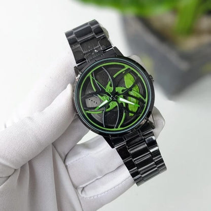 Spinning Car Wheel Watch