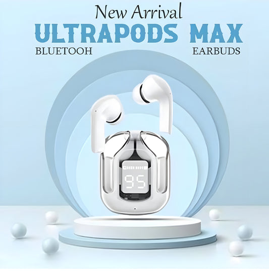 UltraPods Max – Premium Sound, Powerful Bass, and Smart LED Display.
